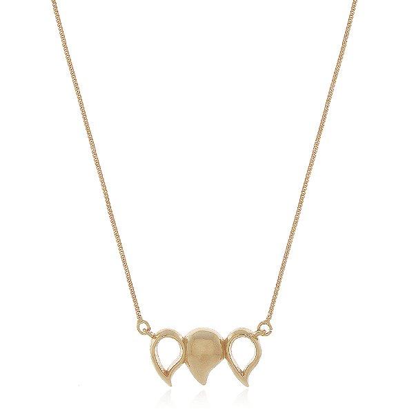 Gargantilha gotas folheada a ouro 18k
