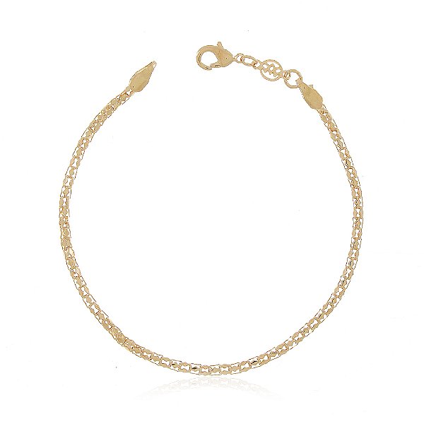 Pulseira folheada a ouro 18k 18cm