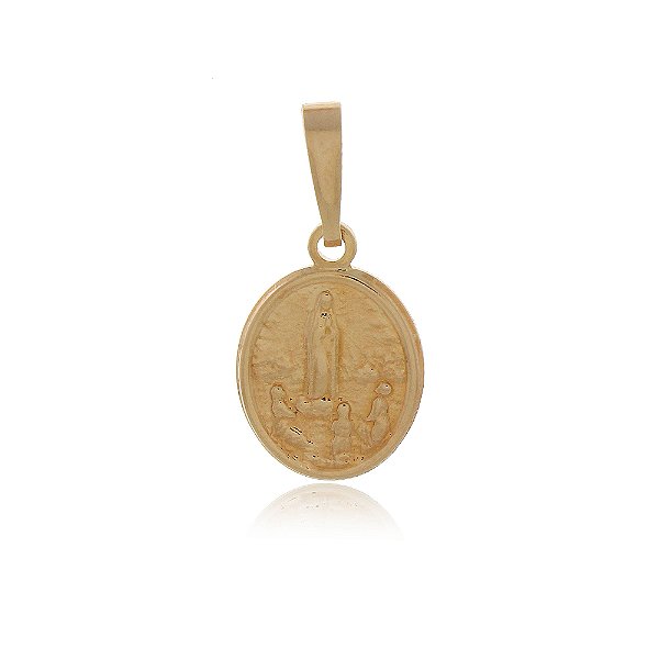 Pingente Nossa Senhora de Fátima folheado a ouro 18k