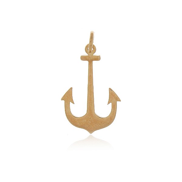 Pingente âncora folheado a ouro 18k