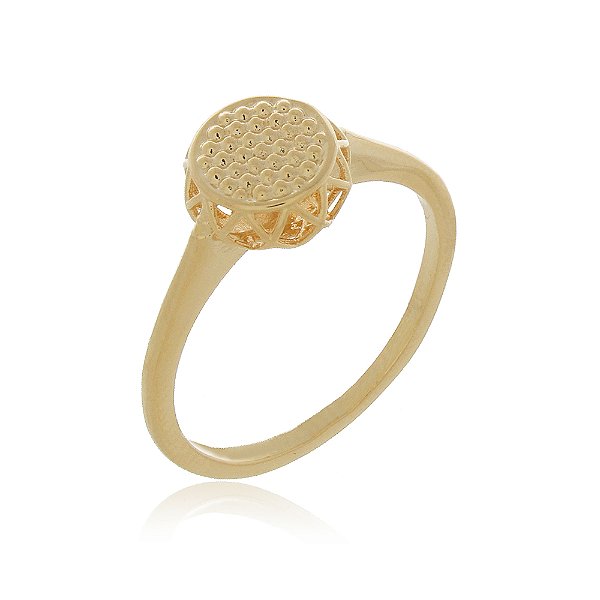 Anel folheado a ouro 18k