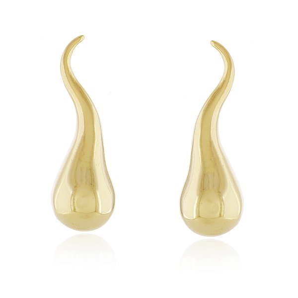 Brinco pendurado folheado a ouro 18k