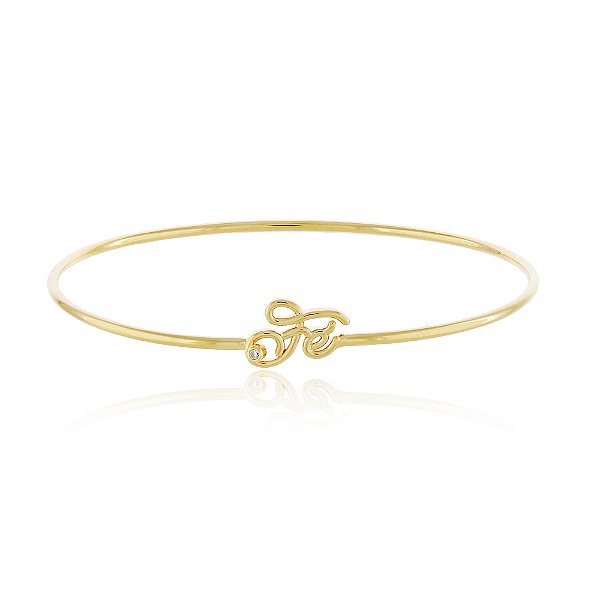 Bracelete Fé folheado a ouro 18k