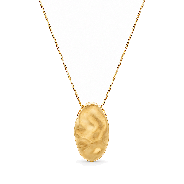 Gargantilha orgânico folheada a ouro 18k