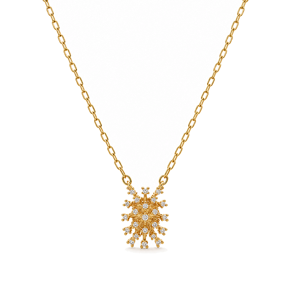 Gargantilha com zircônias folheado a ouro 18k