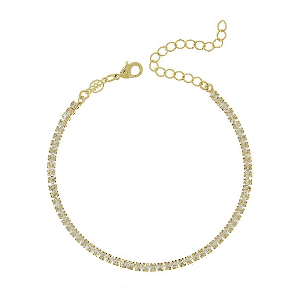 Pulseira Riveira folheada a ouro 18k 18cm