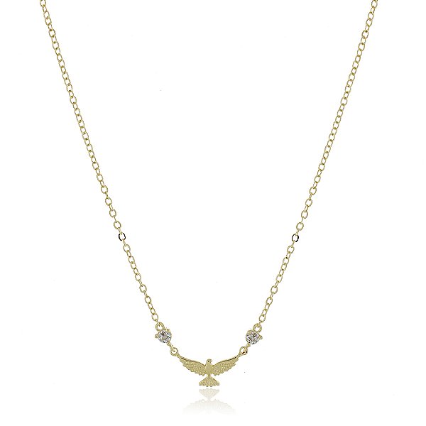 Gargantilha Espírito Santo folheada a ouro 18k