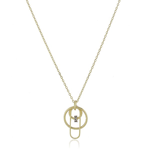 Gargantilha elos variados folheada a ouro 18k