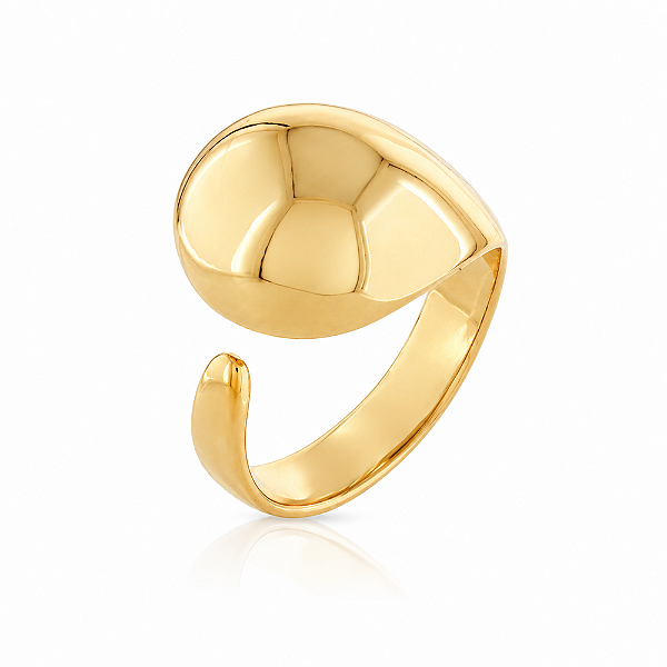 Anel aberto folheado a ouro 18k