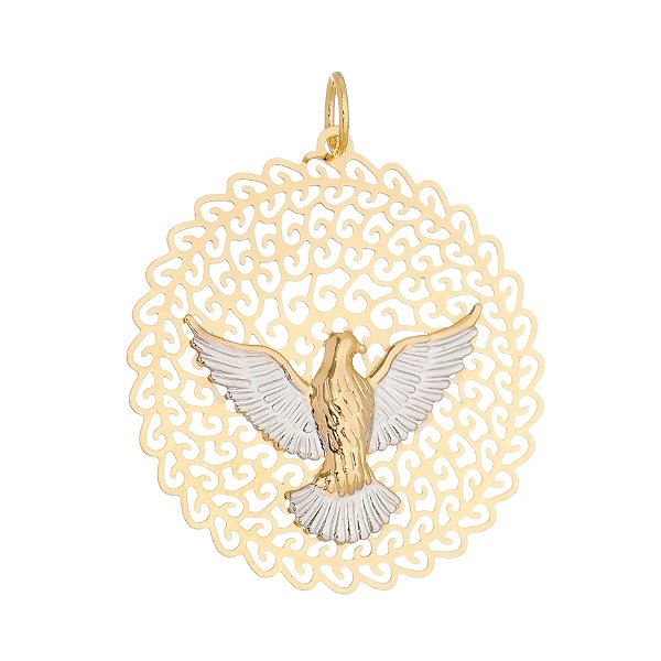 Pingente Espírito Santo folheado a ouro 18k