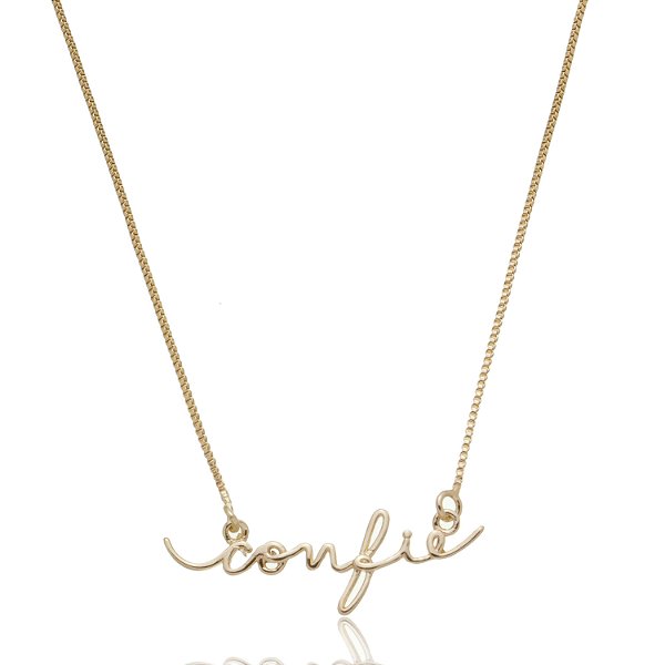 Gargantilha Confie folheada a ouro 18k 45cm