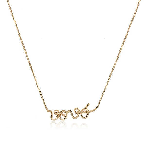 Gargantilha vovó folheada a ouro 18k