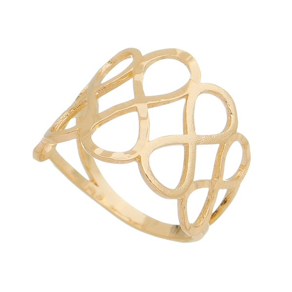 Anel infinito folheado a ouro 18k