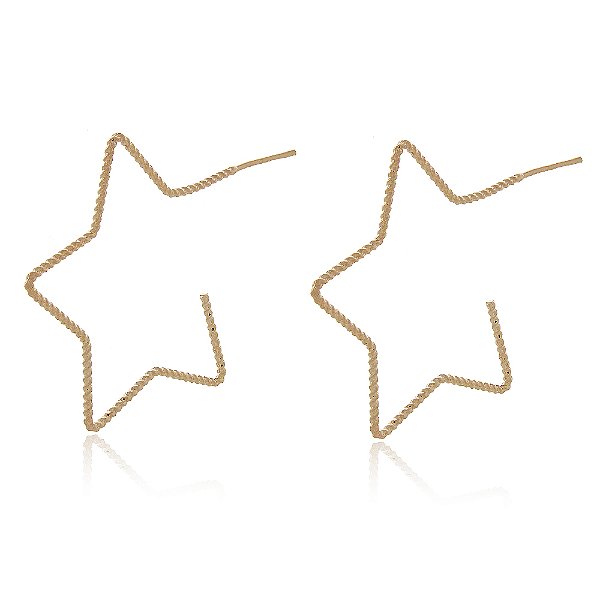 Brinco Estrela folheado a ouro 18k