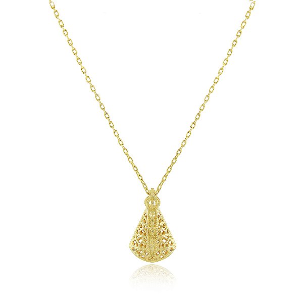 Pingente Nossa Sra. Aparecida folheado a ouro 18k
