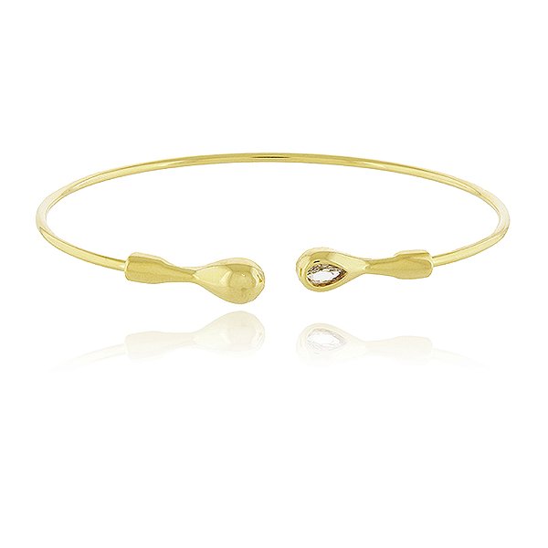 Bracelete gotas folheado a ouro 18k