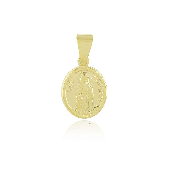 Pingente Santa Edwiges folheado a ouro 18k