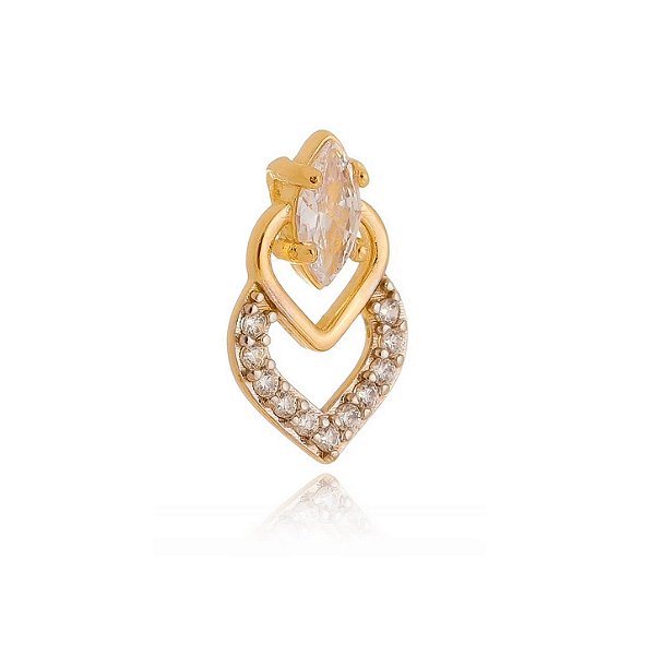 Pingente com zircônia folheado a ouro 18k