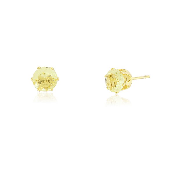 Brinco ponto de luz folheado a ouro 18k