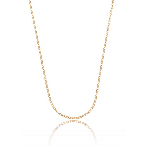 Corrente elos folheada a ouro 18k 45cm
