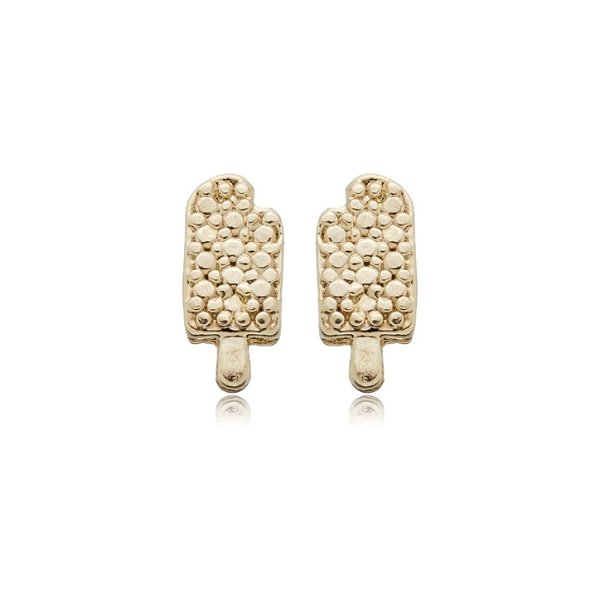 Brinco infantil picolé folheado a ouro 18k