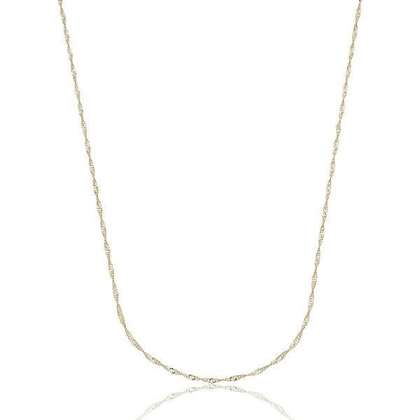 Corrente Singapura folheada a ouro 18k 60cm