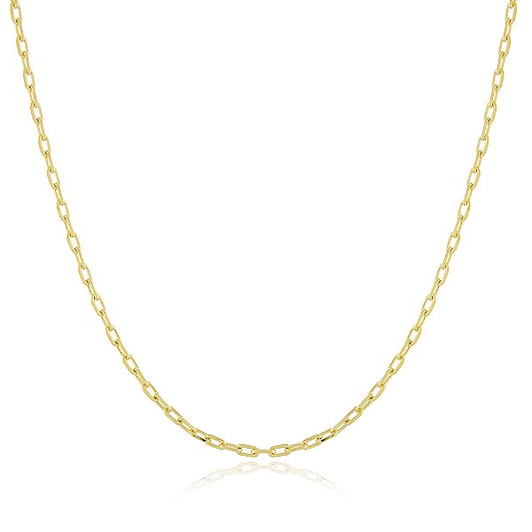 Corrente infantil elos folheada a ouro 18k 40cm