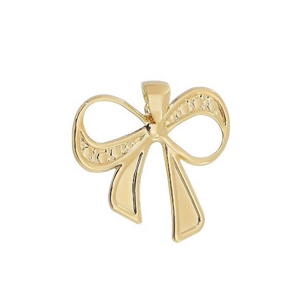 Pingente laço folheado a ouro 18k