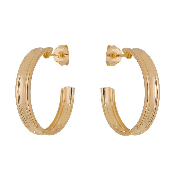 Argola folheada a ouro 18k