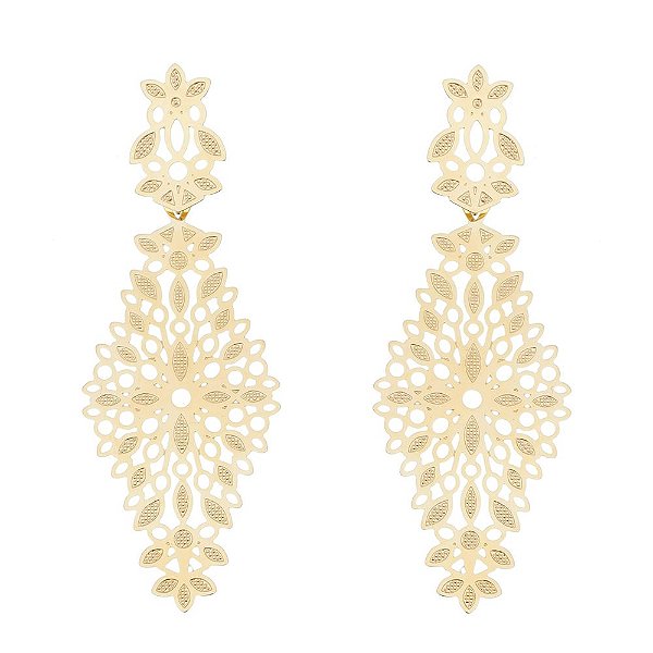 Brinco folheado a ouro 18k