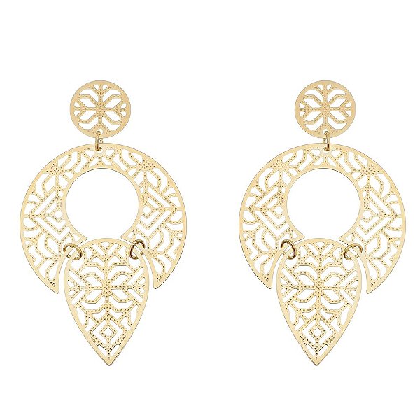 Brinco folheado a ouro 18k