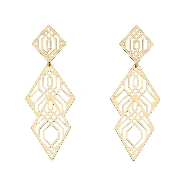 Brinco folheado a ouro 18k