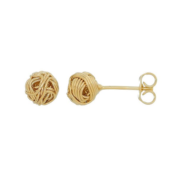 Brinco nozinho folheado a ouro 18k