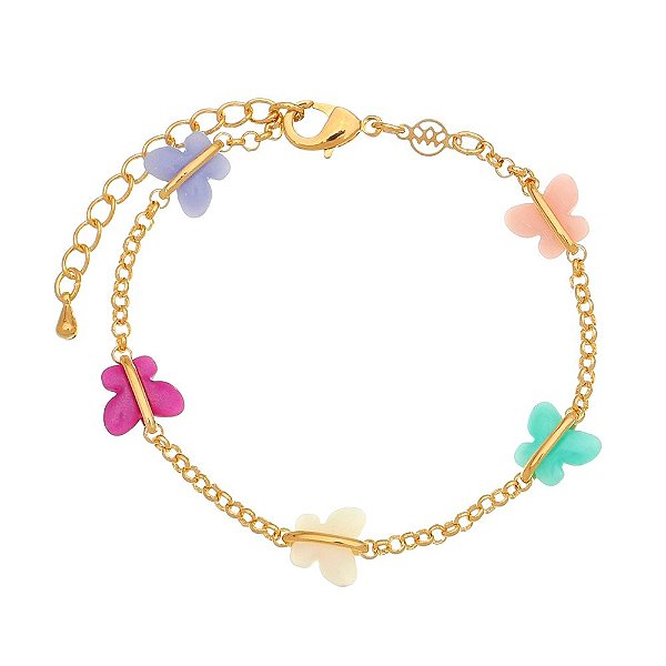 Pulseira folheada a ouro 18k 18cm