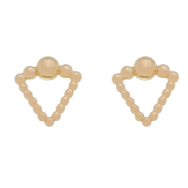 Brinco bolas folheado a ouro 18k