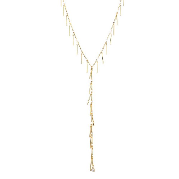 Gargantilha com pinos folheada a ouro 18k