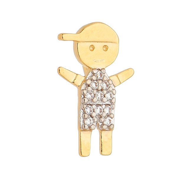 Pingente menino folheado a ouro 18k