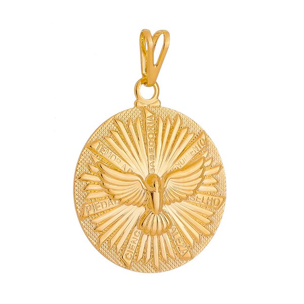 Pingente Espírito Santo folheado a ouro 18k