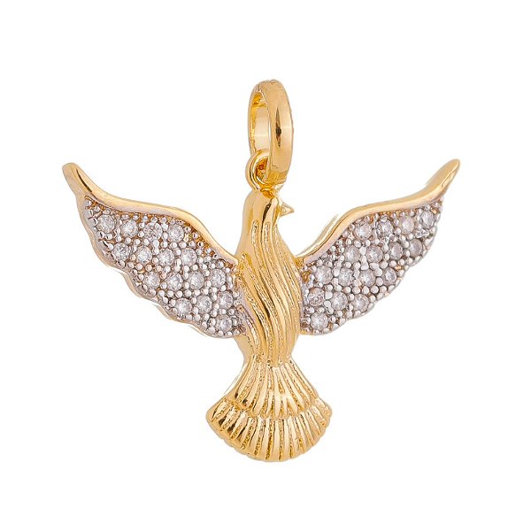 Pingente Espírito Santo folheado a ouro 18k