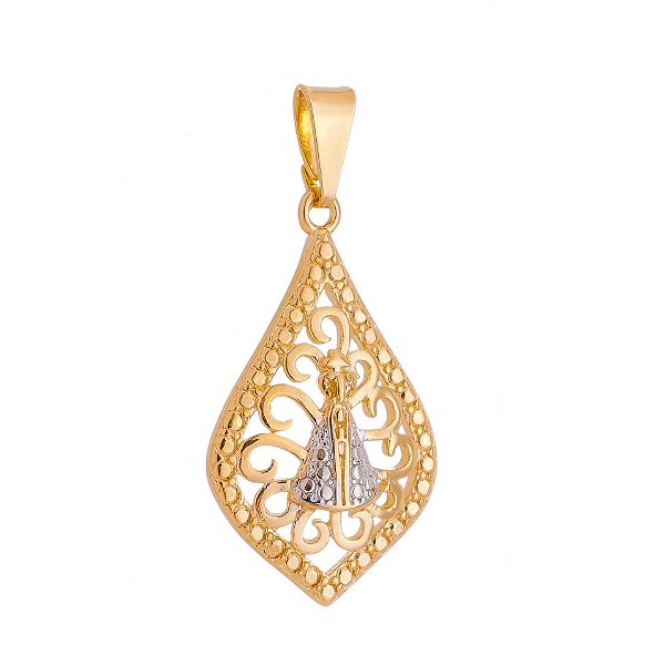 Pingente Nossa Sra. Aparecida folheado a ouro 18k