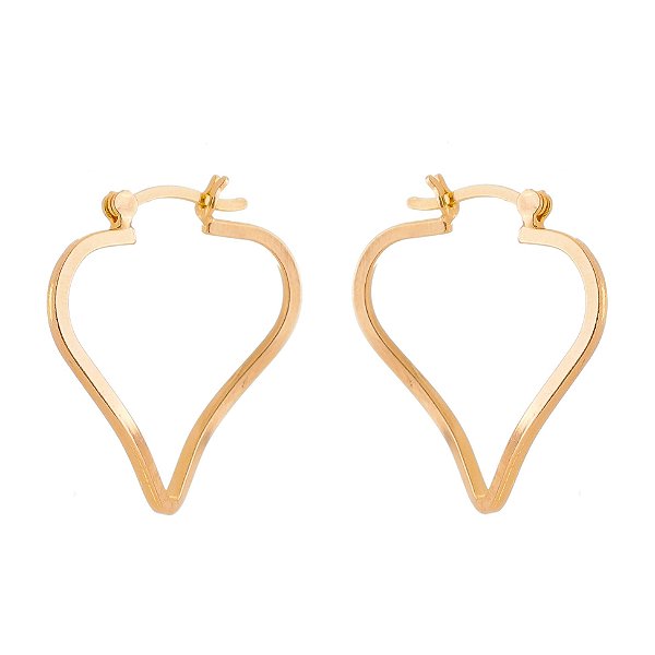 Argola folheada a ouro 18k