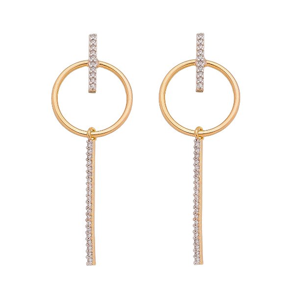 Brinco folheado a ouro 18k
