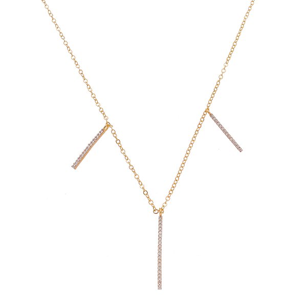 Gargantilha palitos folheada a ouro 18k