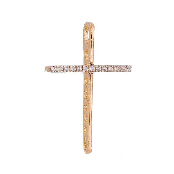 Pingente cruz folheado a ouro 18k