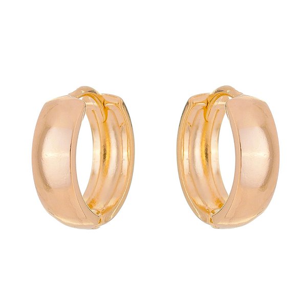 Argola lisa folheada a ouro 18k