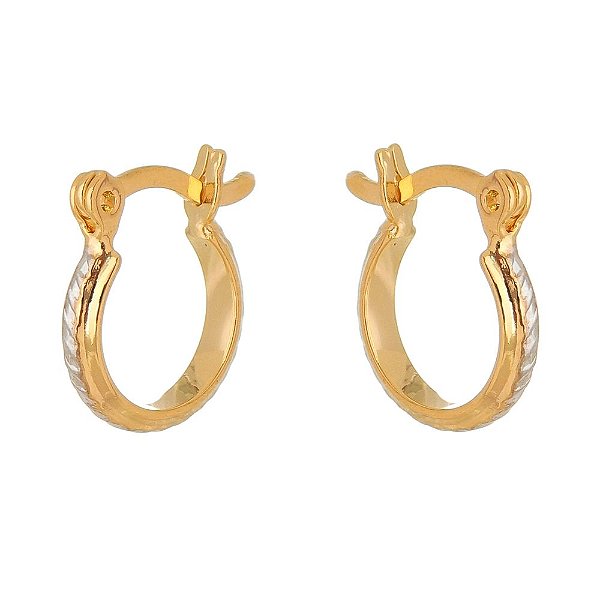 Argola folheada a ouro 18k