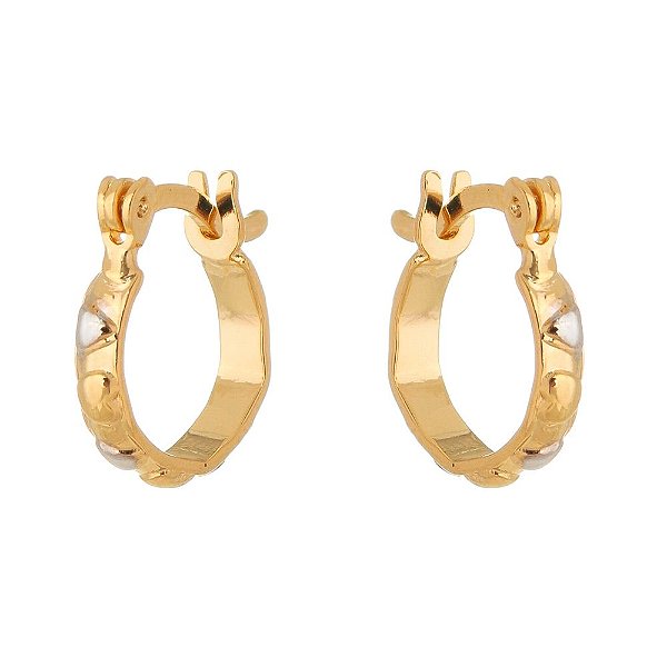 Argola folheada a ouro 18k