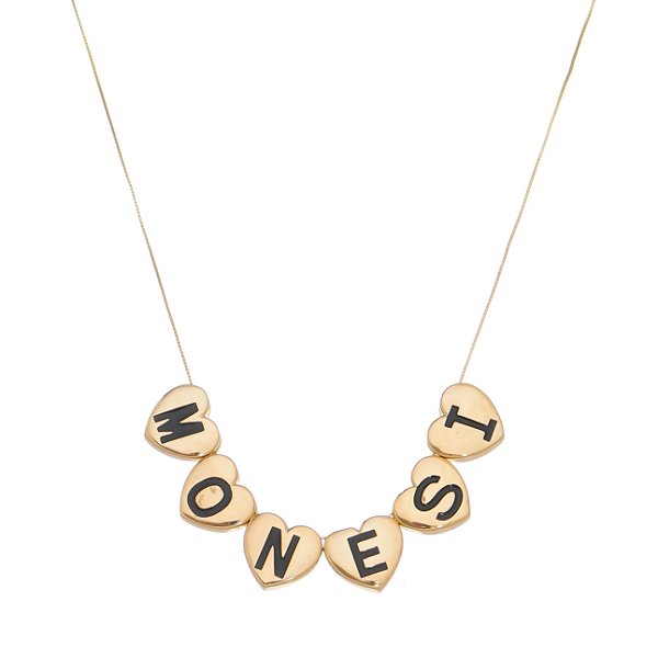 Pingente letra folheado a ouro 18k