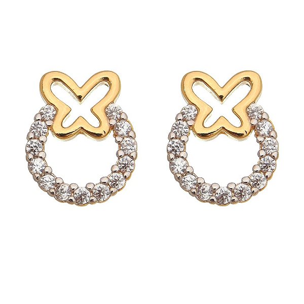 Brinco folheado a ouro 18k