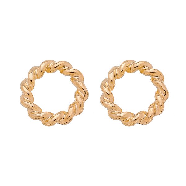 Brinco folheado a ouro 18k